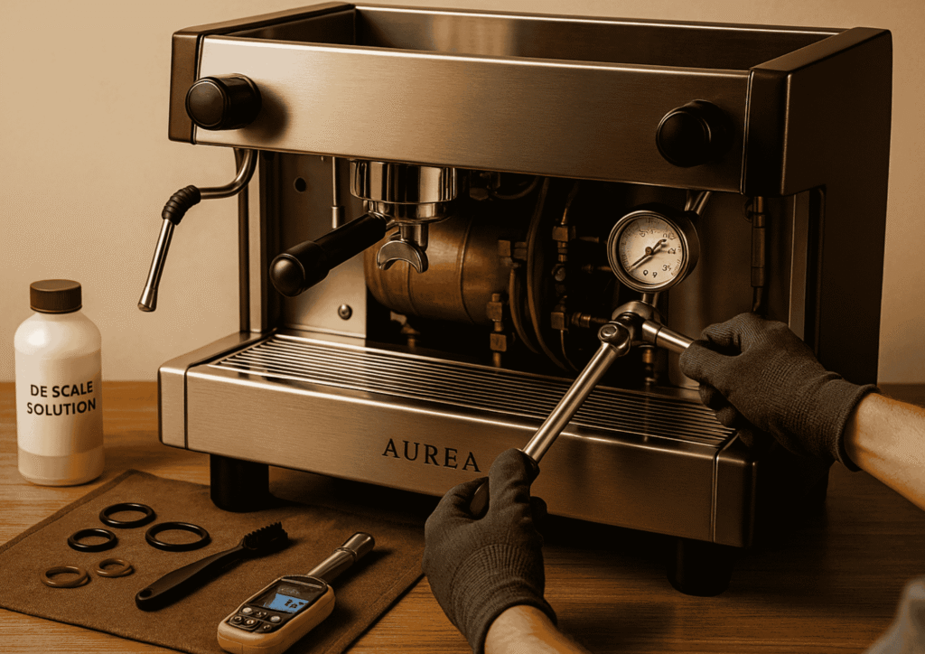 Mantenimiento de cafeteras de espresso