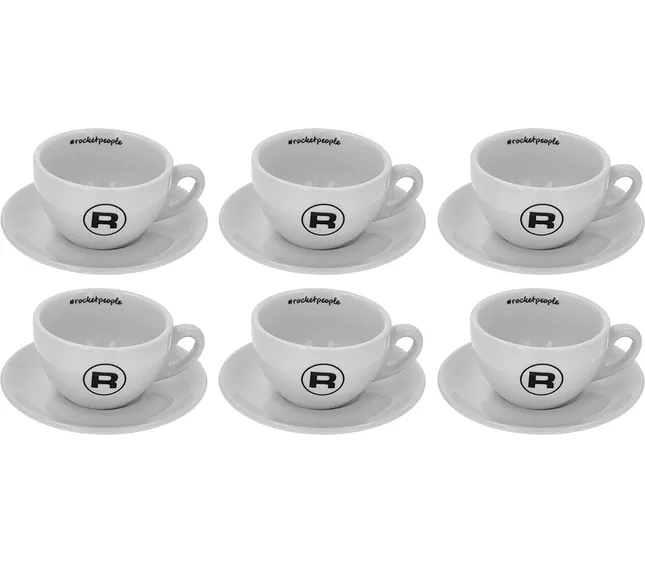 Tazas cappuccino hashtag blanco 6 unidades.